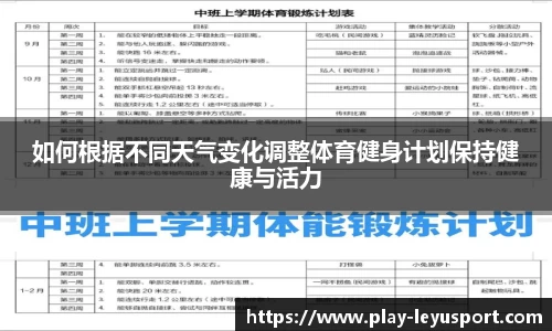 如何根据不同天气变化调整体育健身计划保持健康与活力